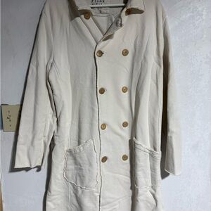 Frank & Eileen Cream Trench Coat with Button Detail